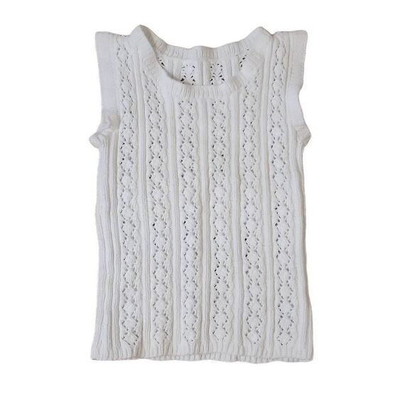 Sleeveless Knit Crewneck Sweater - Picture 1 of 5